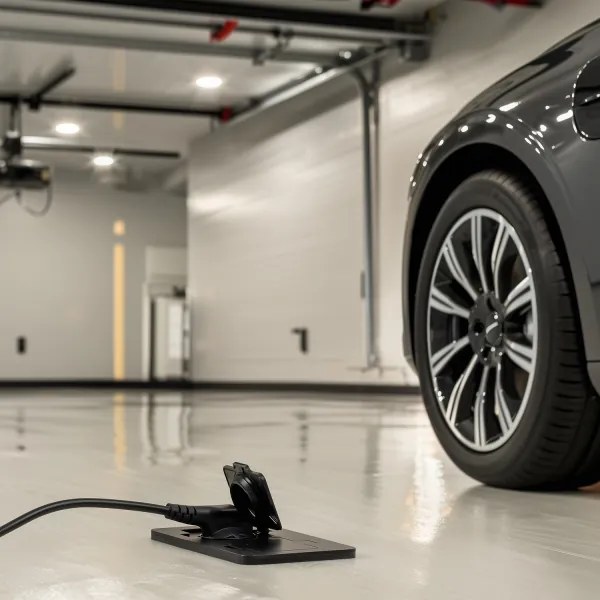 Priză dublă încastrabilă de podea de exterior Solight 5B323B IP55 negru dreptunghiular