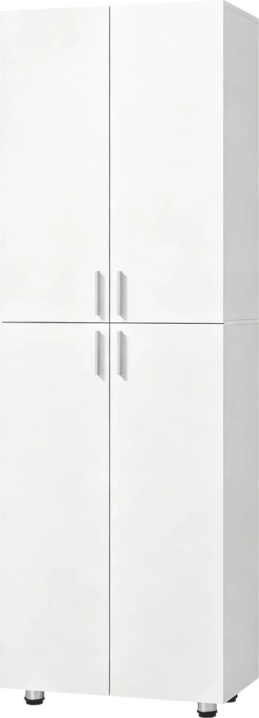 HOMCOM Dulap cu 4 Uși, 180 cm, Alb | Aosom Romania