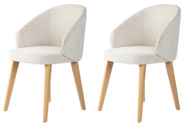 Set de scaune de sufragerie Bentley White andLight Oak, 2 buc.