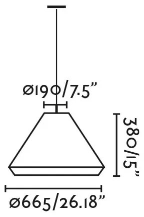 Lustra/Pendul iluminat exterior decorativ SAIGON cone W70 gri/bej