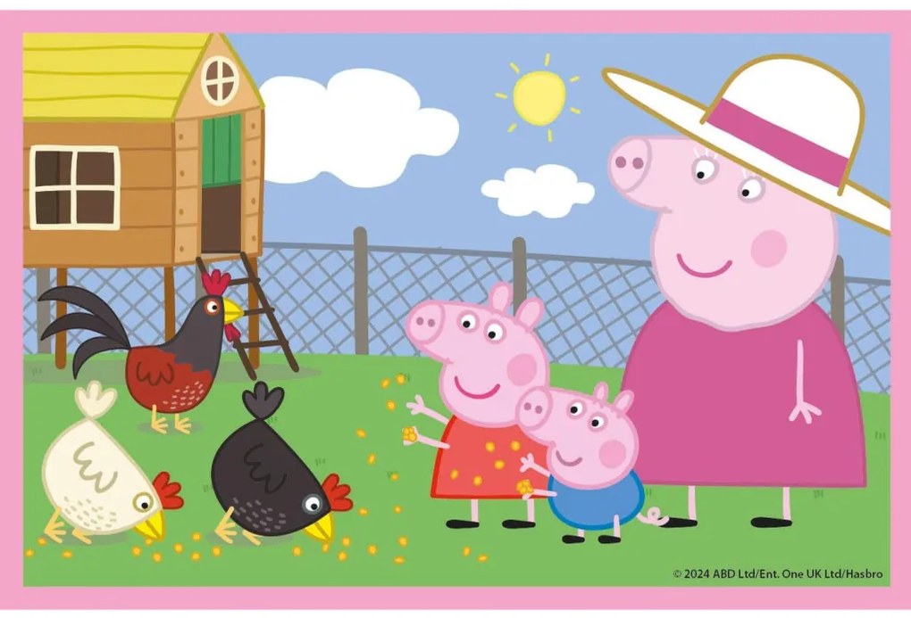 Purcelușa Peppa Duck Pond cuburi de poveste 6 bucăți de la Clementoni