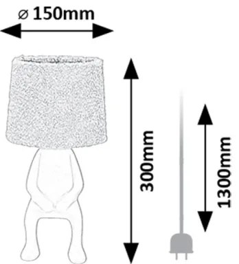 Lampă de masă Rabalux 74218 SMURFY 1xE14/40W/230V alb