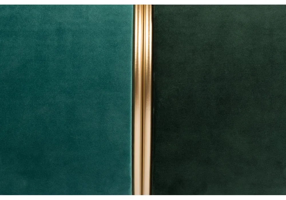 Taburet verde-turcoaz cu tapițerie din catifea Bubbly – White Label