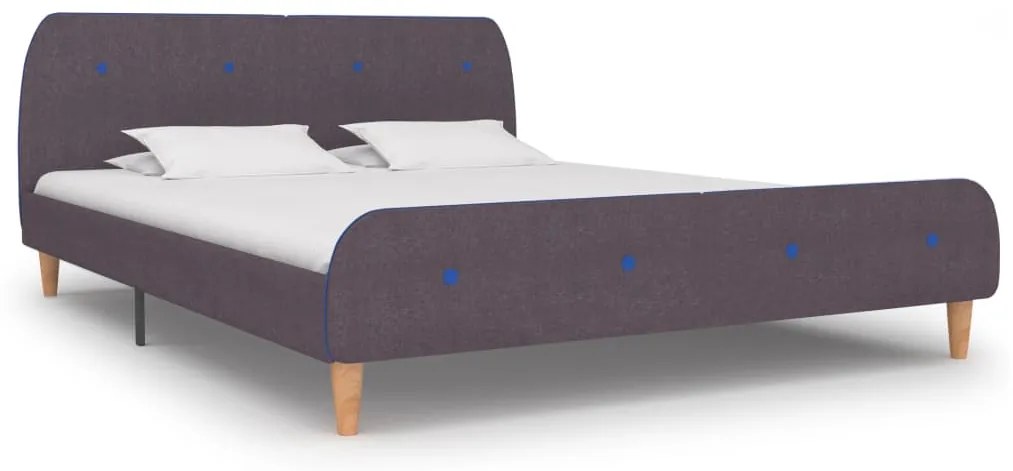 vidaXL Cadru de pat, gri taupe, 160 x 200 cm, material textil
