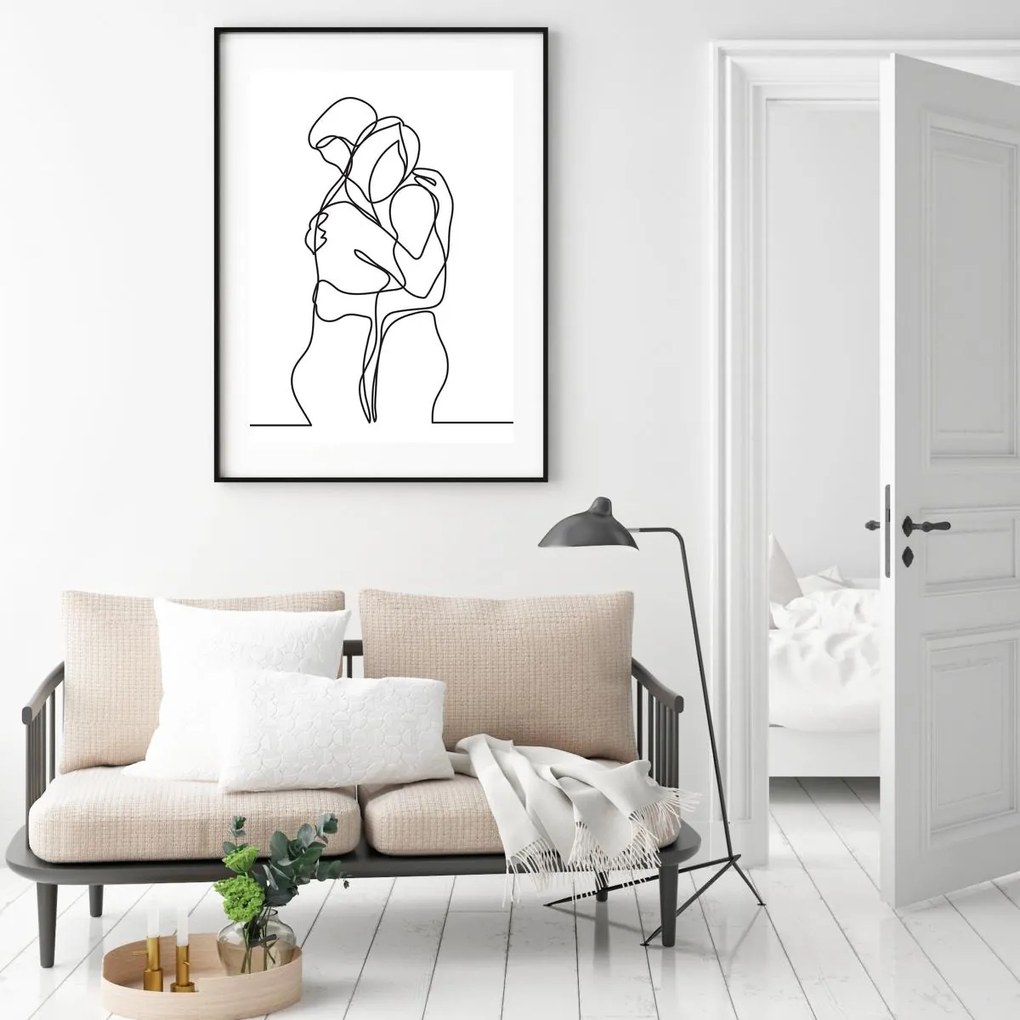 Poster - Dragoste dintr-o linie (A4)