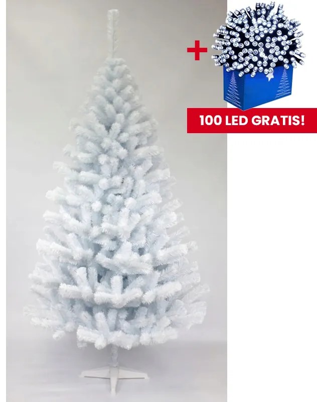 Brad frumos de Crăciun alb 150 cm