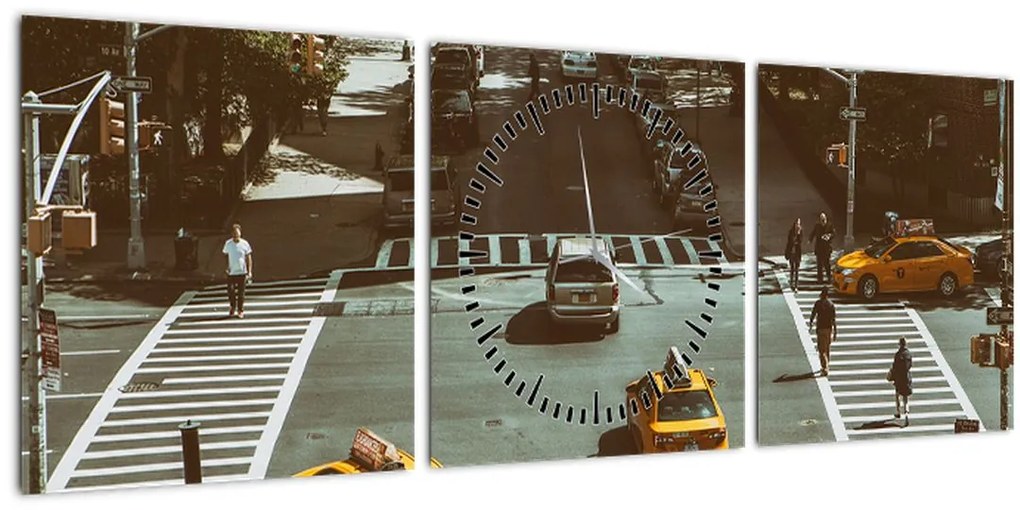 Tablou - New York (cu ceas) (90x30 cm)
