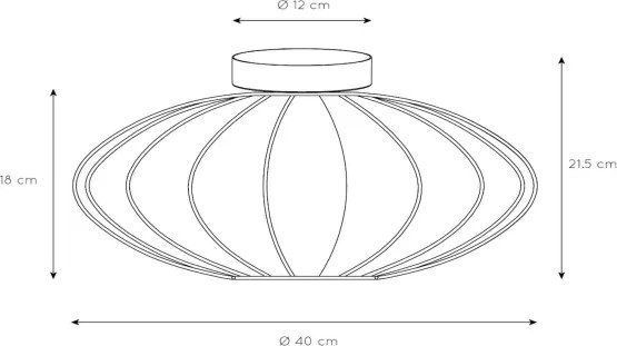 Plafonieră Lucide 03147/40/38 CORINA 1xE27/40W/230V d. 40 cm crem