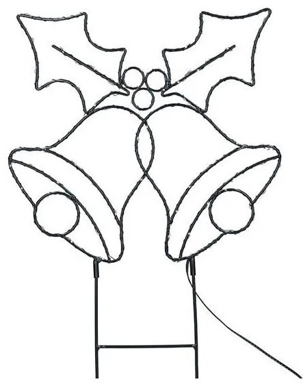 Solight 1V289 - Decorațiune LED de exterior pentru Crăciun, 100 LED/3xAA, IP44, lumină caldă, clopoței