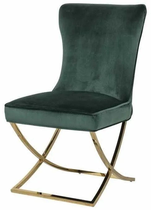 Scaun tapitat Scarlet verde/gold h97 cm