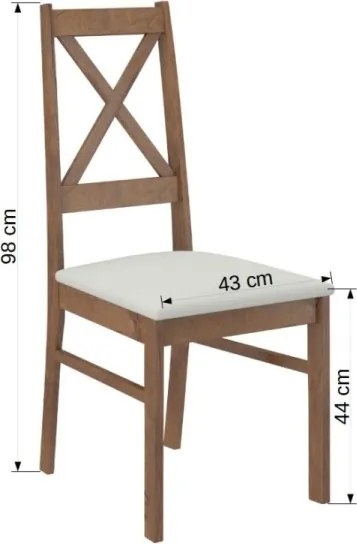 Scaun tapitat, din lemn, K67, ADRK Furniture (Culoare: Nuc inchis)