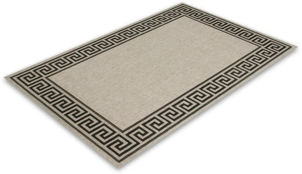 Covor Zara, Decorino, 60x110 cm, polipropilena, gri/negru