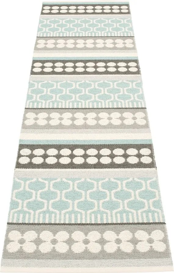 Covor tip traversă pentru interior și exterior gri/turcoaz 70x270 cm Asta Pale Turquoise – Pappelina