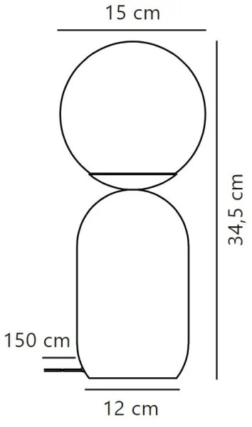 Lampă de masă Nordlux NOTTI 1xE14/25W/230V gri