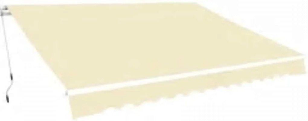 vidaXL Copertină pliabilă acționată manual, crem, 600 cm