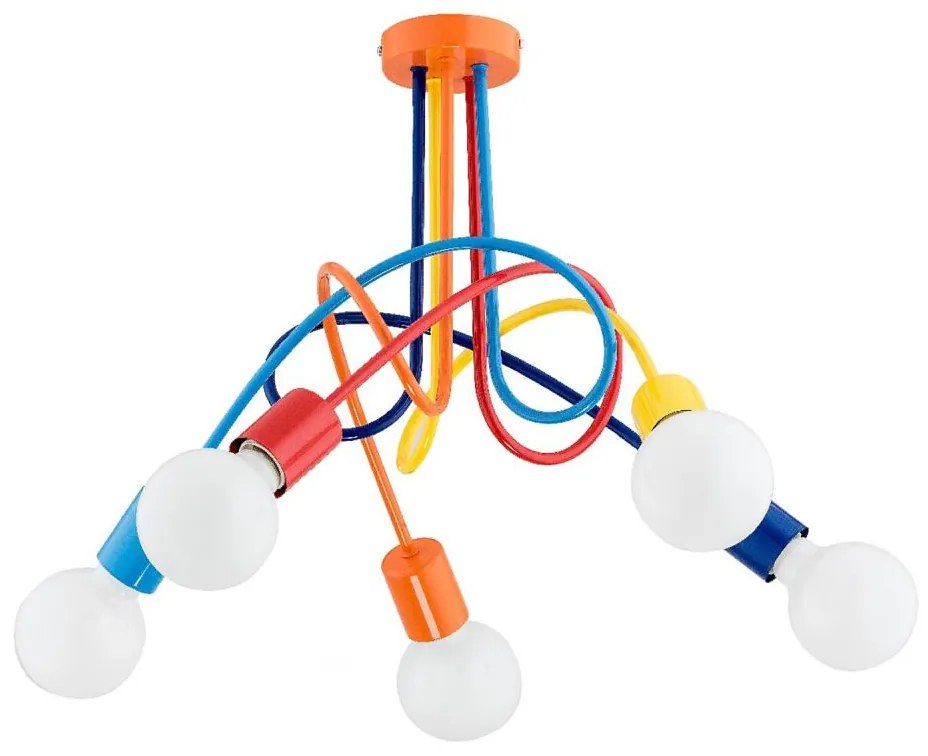 Lustră aplicată pentru copii TANGO 5xE27/15W/230V colorat