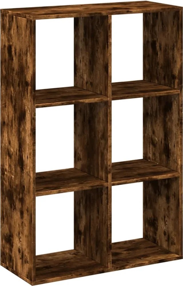 vidaXL Bibliotecă/separator cameră stejar fumuriu 69,5x29x103,5cm lemn