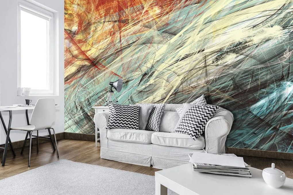 Fototapet - Abstracție în culori pastel (254x184 cm)