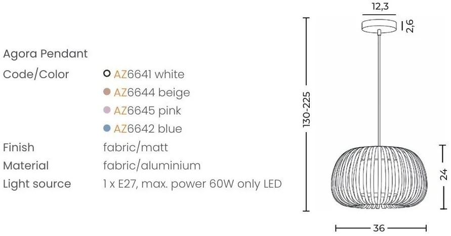 Lustra camera copii AGORA alb