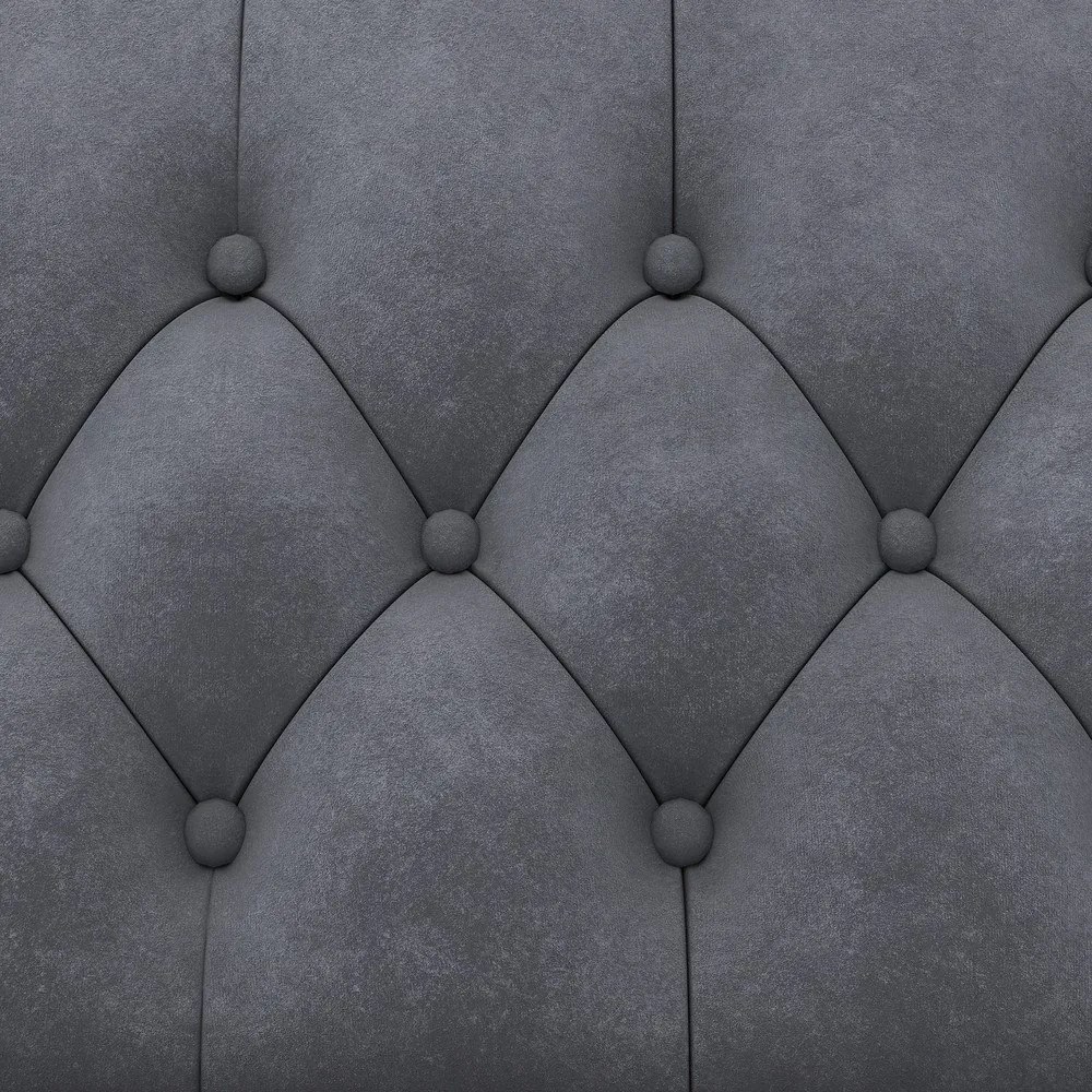 Canapea gri închis extensibilă cu tapițerie din catifea 236 cm Felix – Støraa