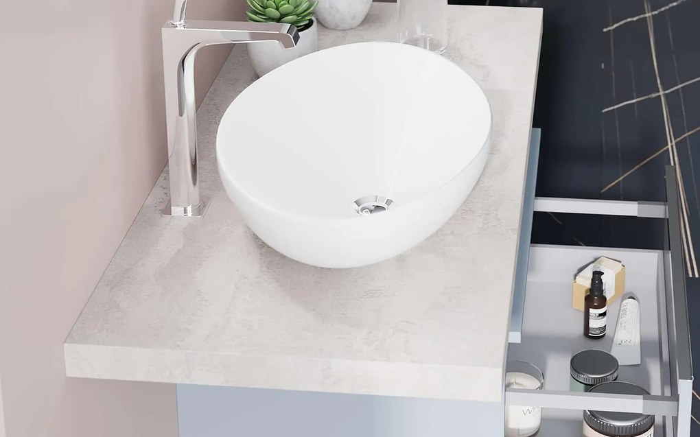Blat lemn masiv pentru Baie 60-120cm Beton