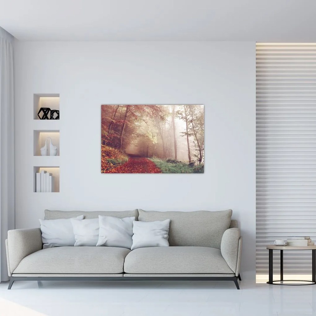 Tablou - Plimbarea de toamnă prin pădure (90x60 cm)