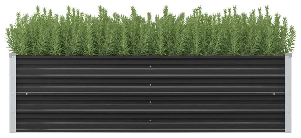 vidaXL Strat inălțat de grădină antracit 160x40x45 cm oțel galvanizat