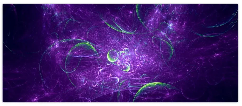 Tablou -abstracție violetă (120x50 cm)