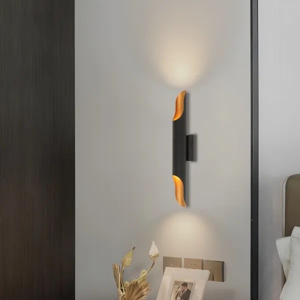 Brilagi - Aplica de perete KALMAR 2xE27/40W/230V negru/bronz