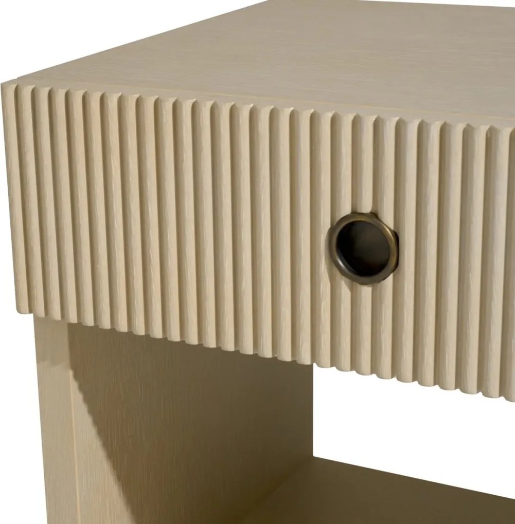 Noptiera design LUX, Furnir de stejar albit, Dimitrios