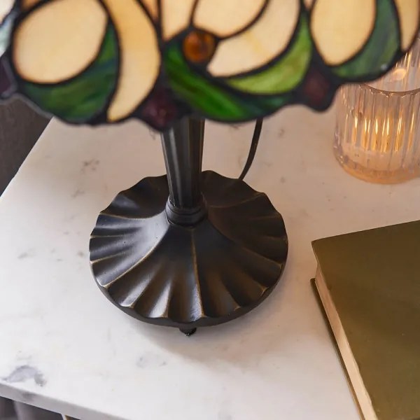 Endon 64195 - Lampă de masă Tiffany JAMELIA 1xE27/60W/230V, Ø 31 cm
