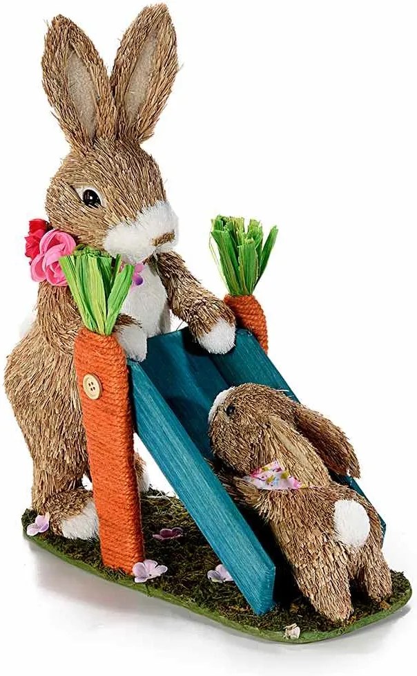 Figurina Iepuras Paste Boy fibre naturale cm 31 cm x 13 cm x 34 H