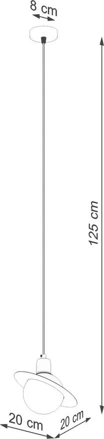 Lustră pentru copii albă cu abajur din sticlă ø 20 cm Mab – Sollux