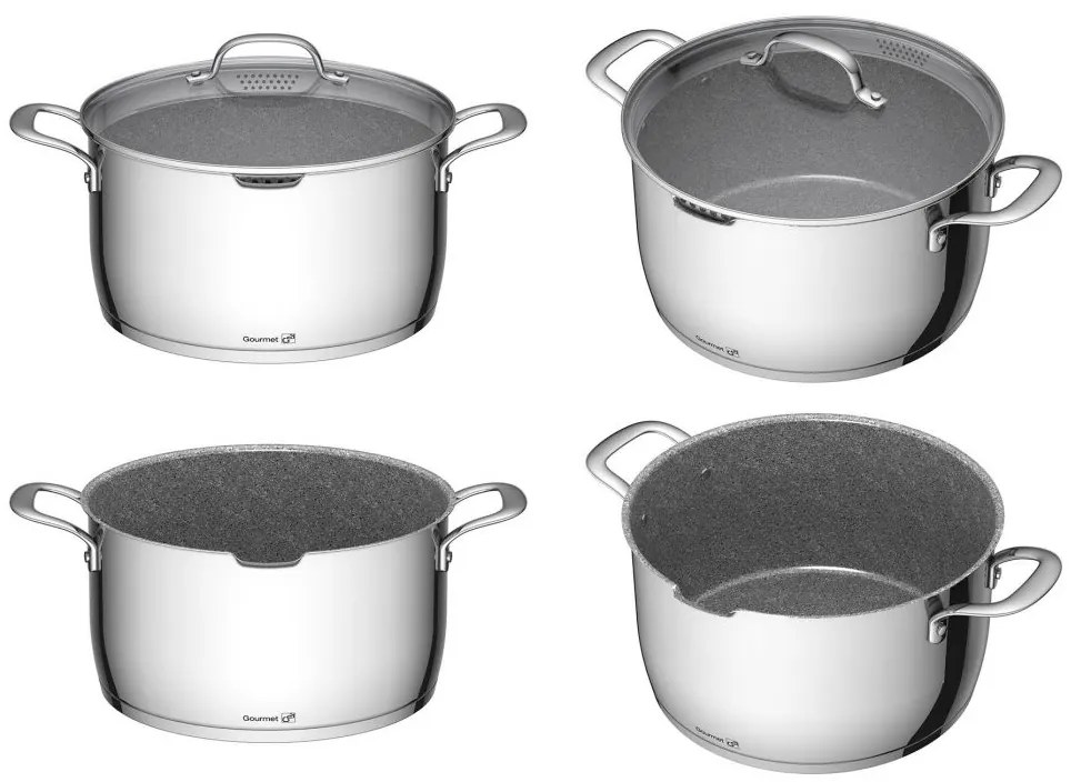 Oală G21 Gourmet Miracle - oțel inoxidabil/greblon-28 cm