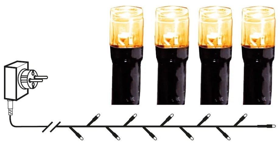 Șirag luminos cu LED-uri Star Trading, lungime 2,8 m