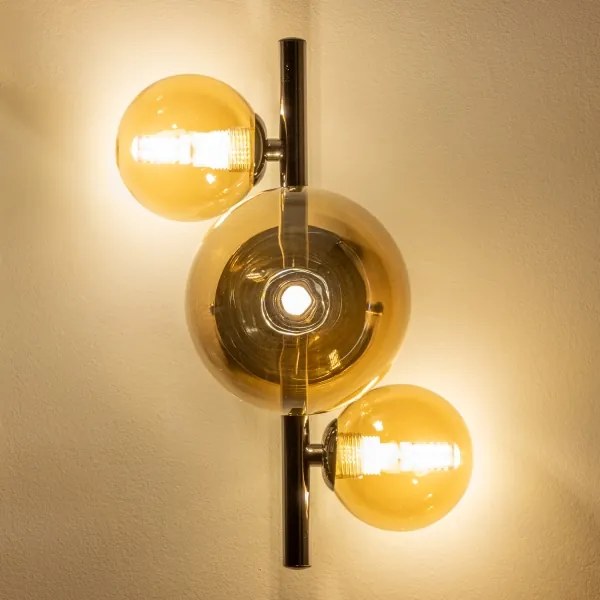 Brilagi - Aplică de perete LED MILLA 3xG9/3W/230V negru crom/auriu