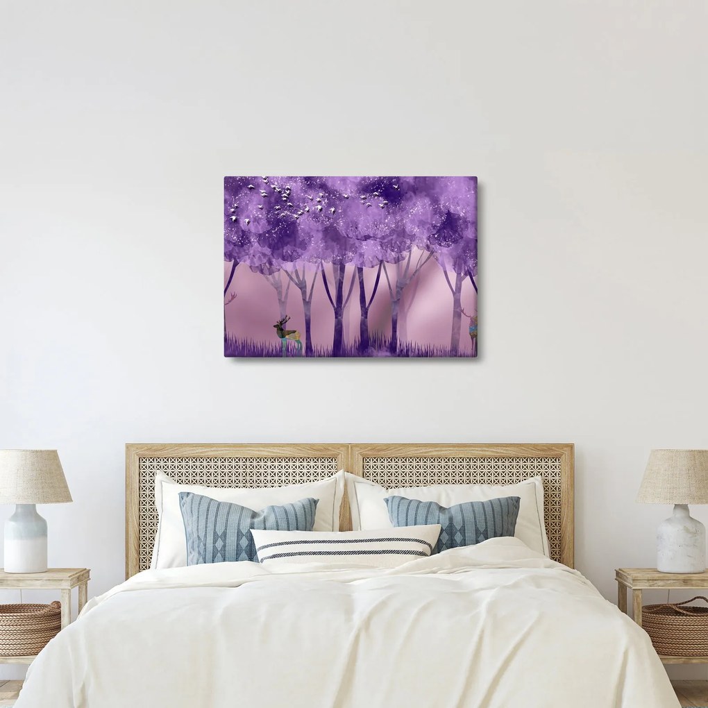 Tablou - Cerbi în pădurea magică (70x50 cm)