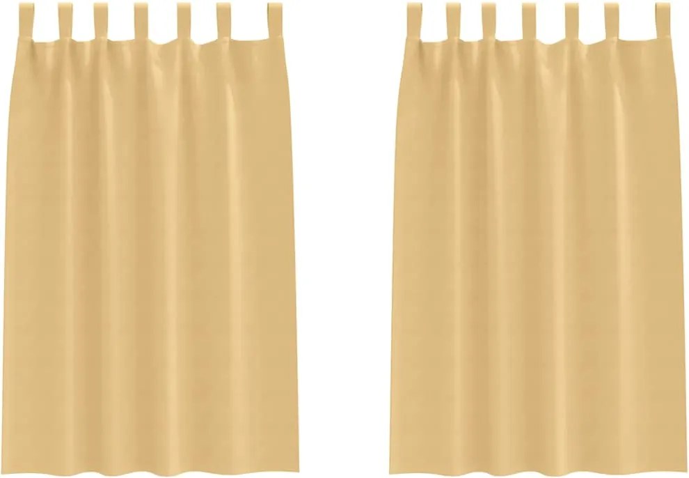 vidaXL Perdele Opaque cu Inel 2 pcs Bej 175 x 140 cm Poliester