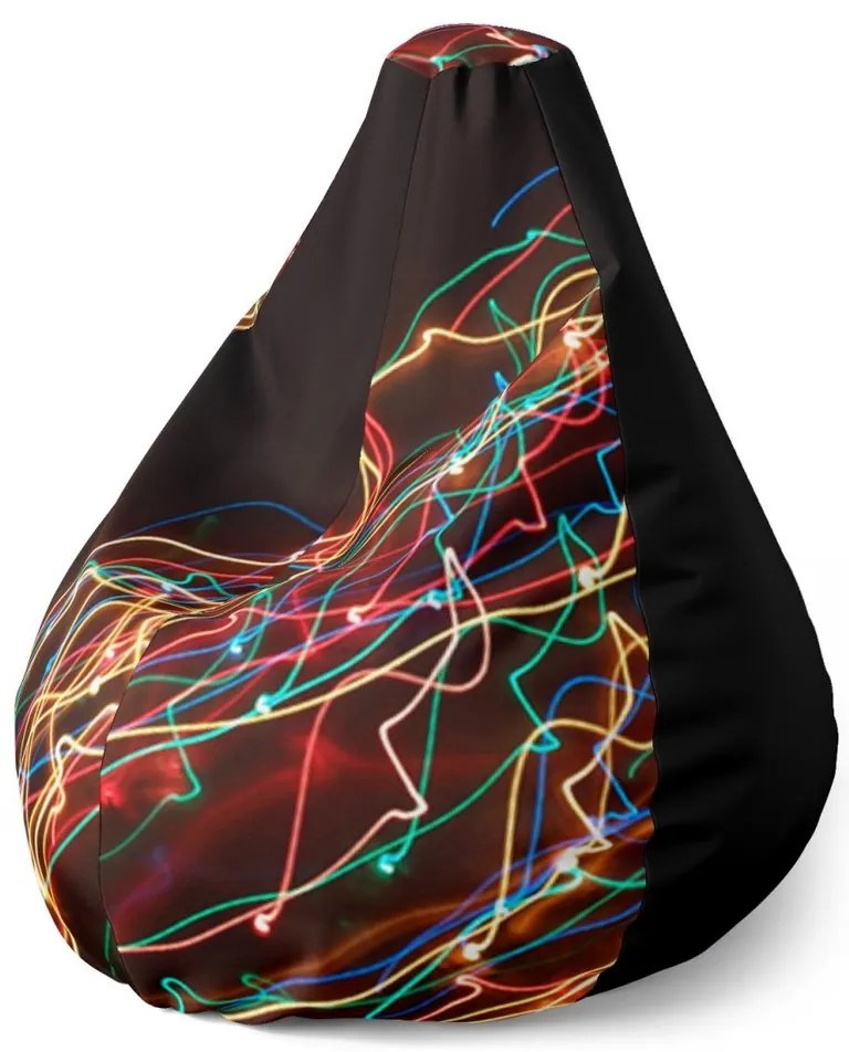 Sac de șezut Pear efect de lumină - pentru copii, colorat