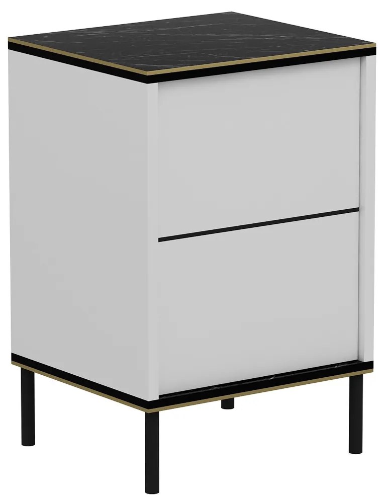 Măsuță de noptieră Imaj White Marble