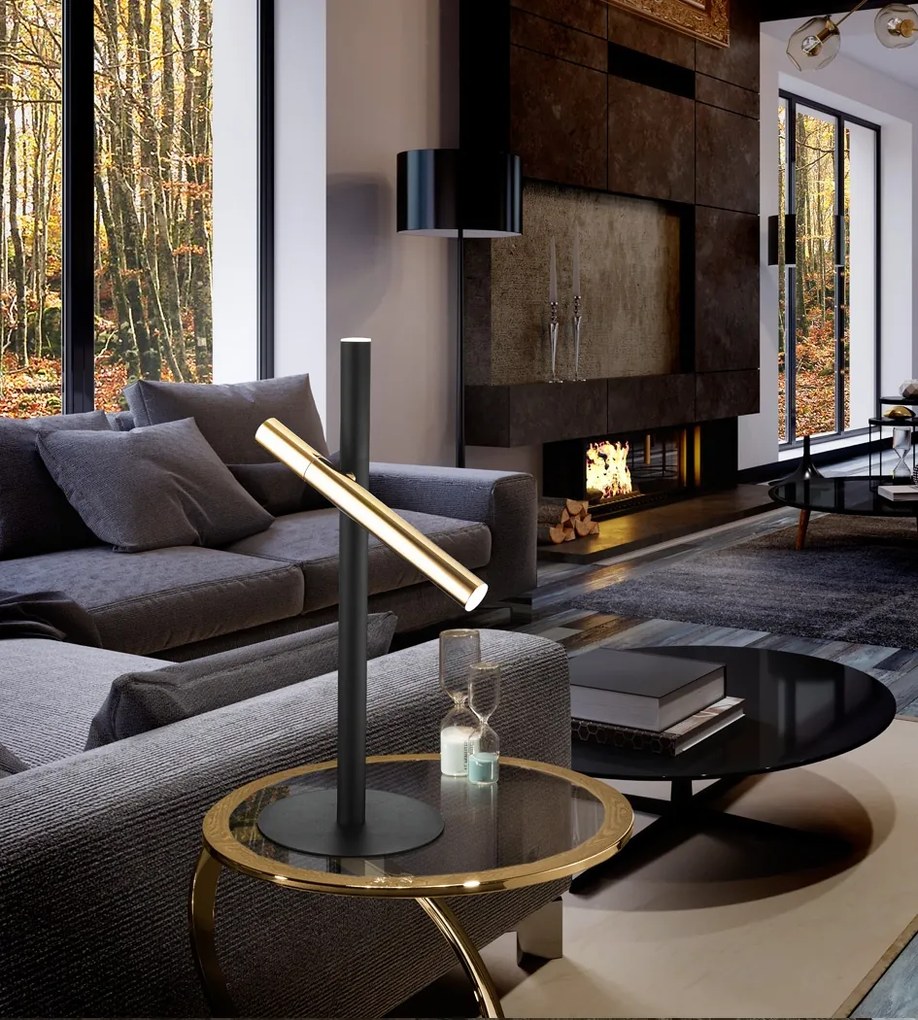Lampa de masa LED design modern minimalist Varas negru/auriu SV-373579
