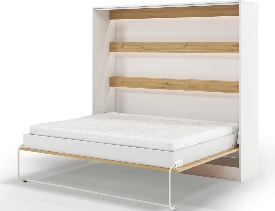 Pat rabatabil Devesto Horizontal Wall 160 Artisan Eiche LED, 200x160 cm – Artisan Eiche