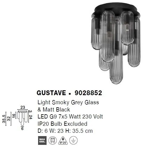 Plafoniera design decorativ modern GUSTAVE