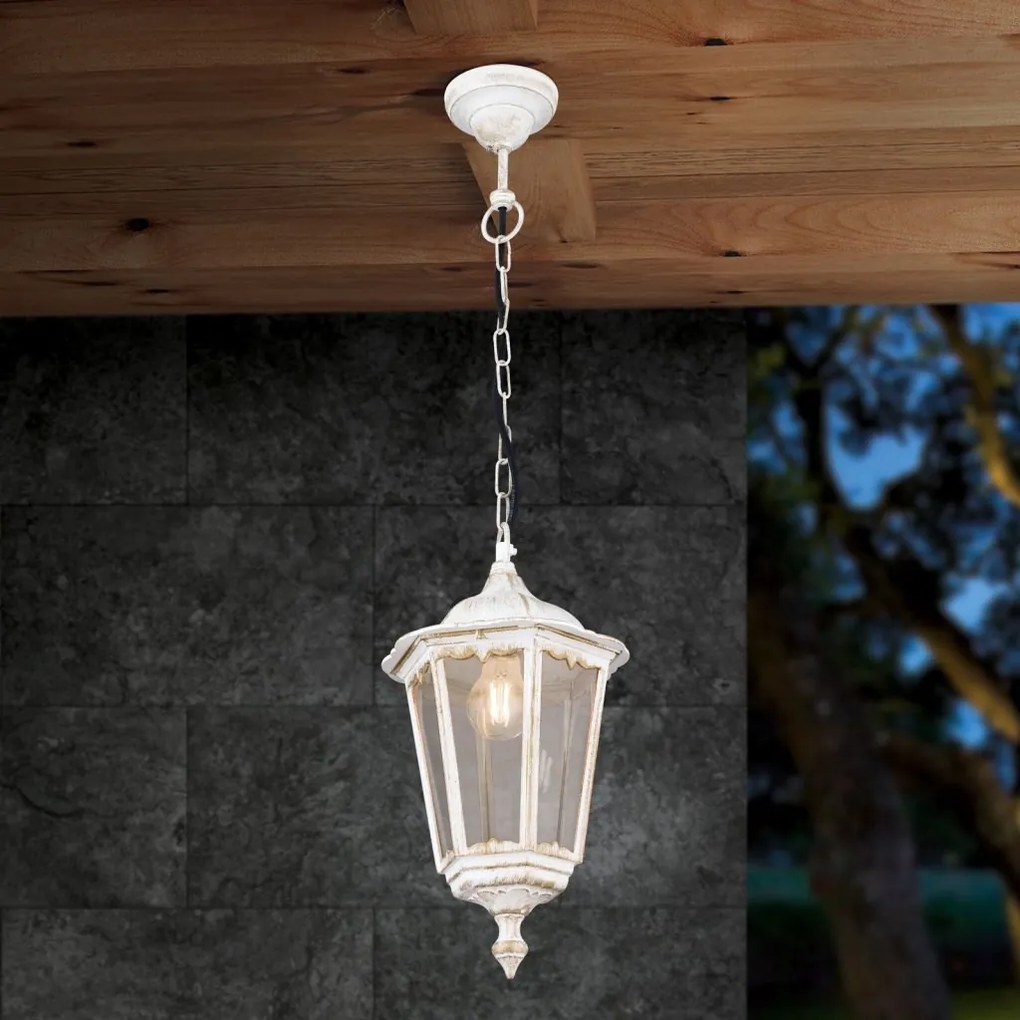 Pendul exterior stil clasic IP43 Puchberg AL 11K/82502 weiÃ-gold/rauch OR