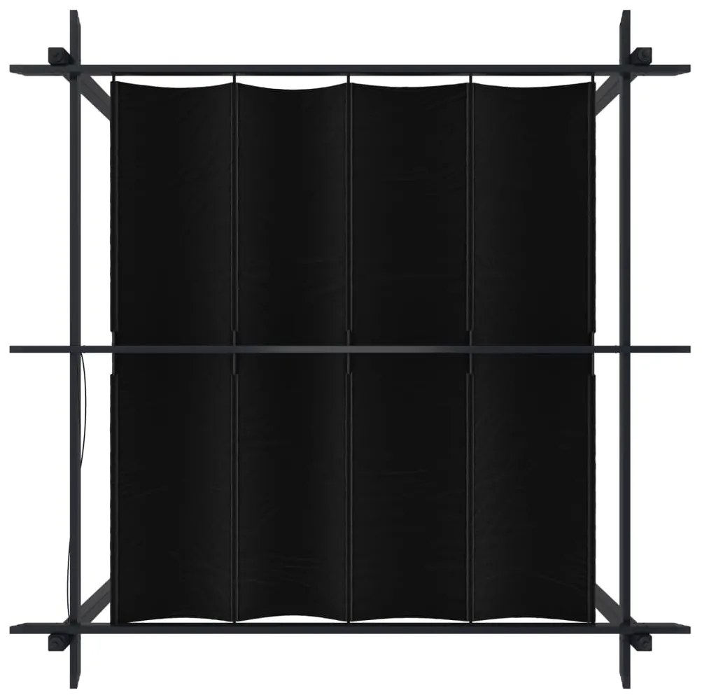 Pavilion de gradina, acoperis retractabil, antracit, 3x3 m Antracit, 3 x 3 x 2.2 m