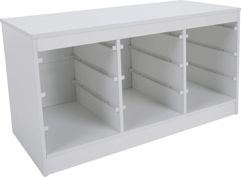 Organizator cu cutii de depozitare, alb, TRIMAL