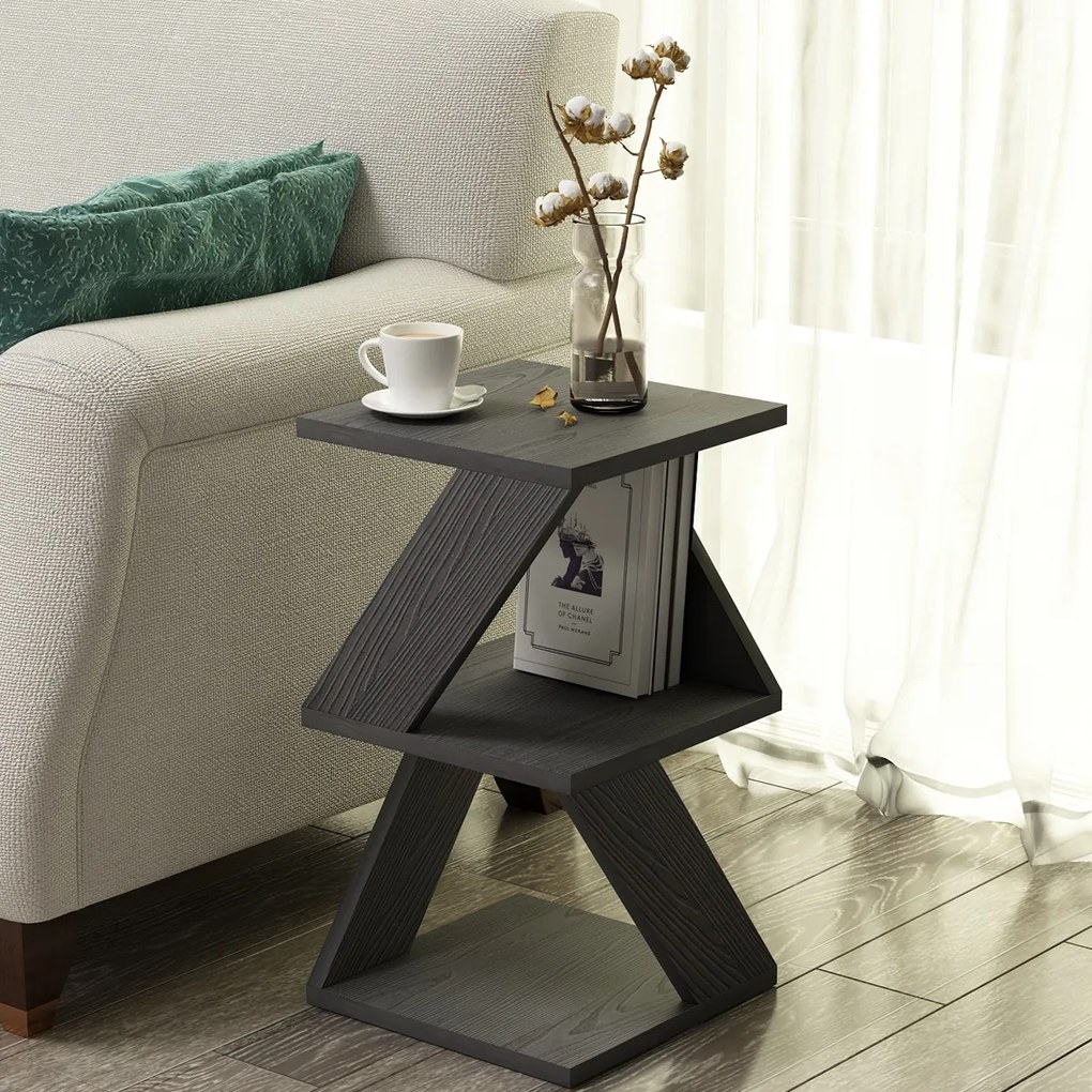 Măsuță auxiliară Albeni Black Wooden