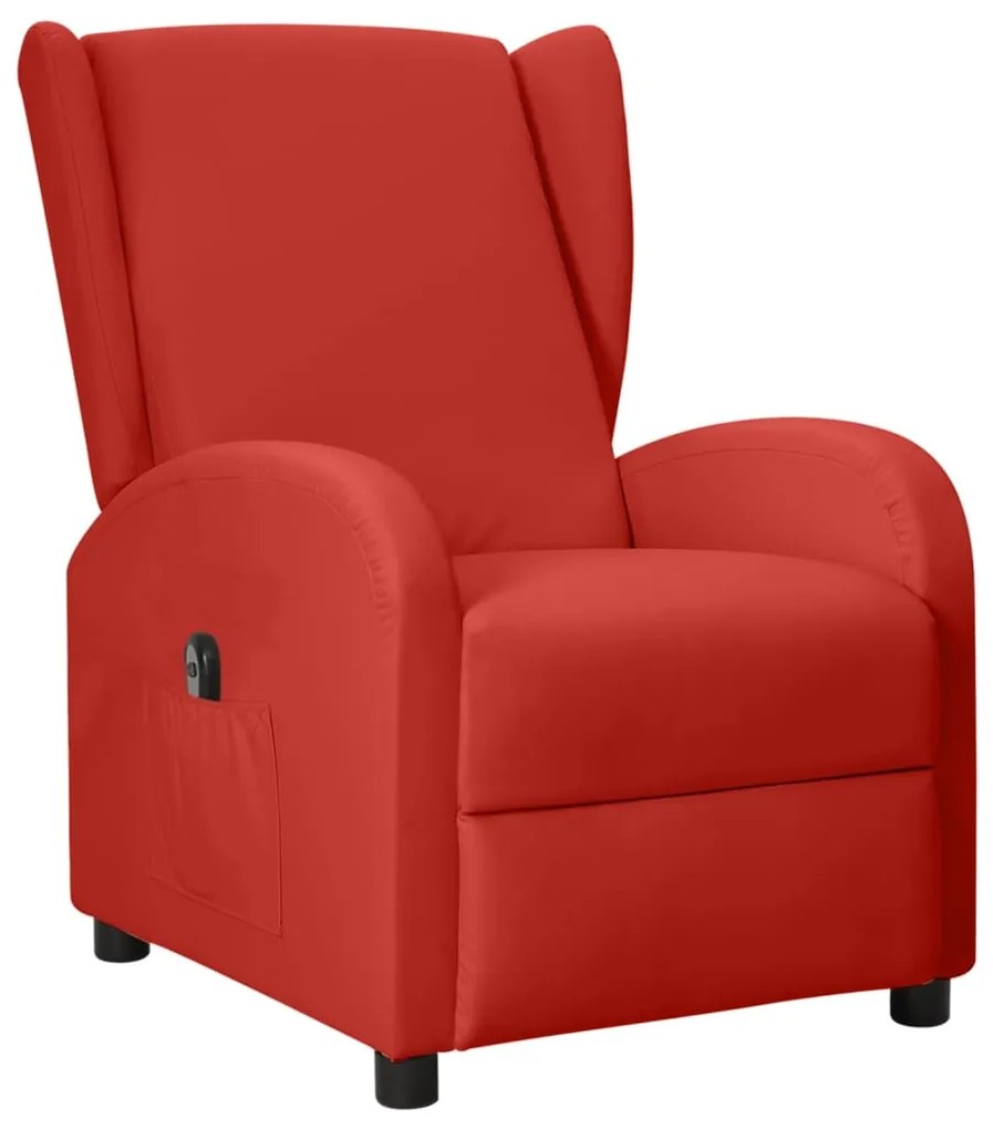 3098953 vidaXL Fotoliu electric rabatabil spătar aripi, bordo, piele ecologică