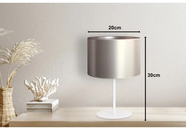 Lampă de masă Duolla CANNES 1xE14/15W/230V d. 20 cm argintiu/alb