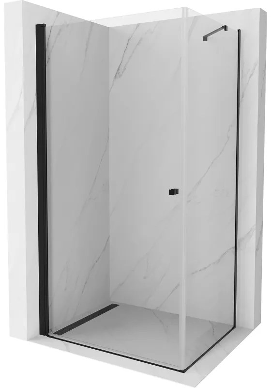 Mexen Pretoria cabină de duș cu uși batante 90 x 100 cm, transparent, negru - 852-090-100-70-00